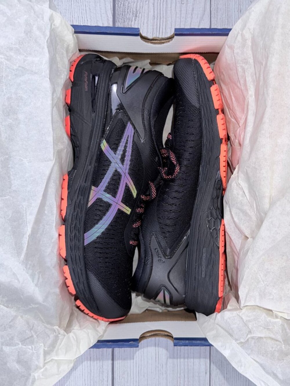 🧡ASICS Gel-Kayano 25 Lite-Show Running Shoes Black/Black Women's Size 8 - Picture 14 of 15